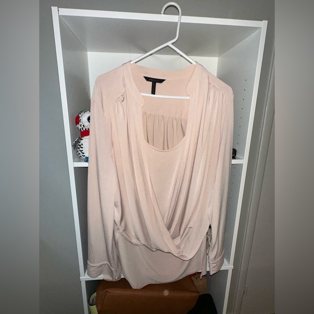 Light pink satin blouse